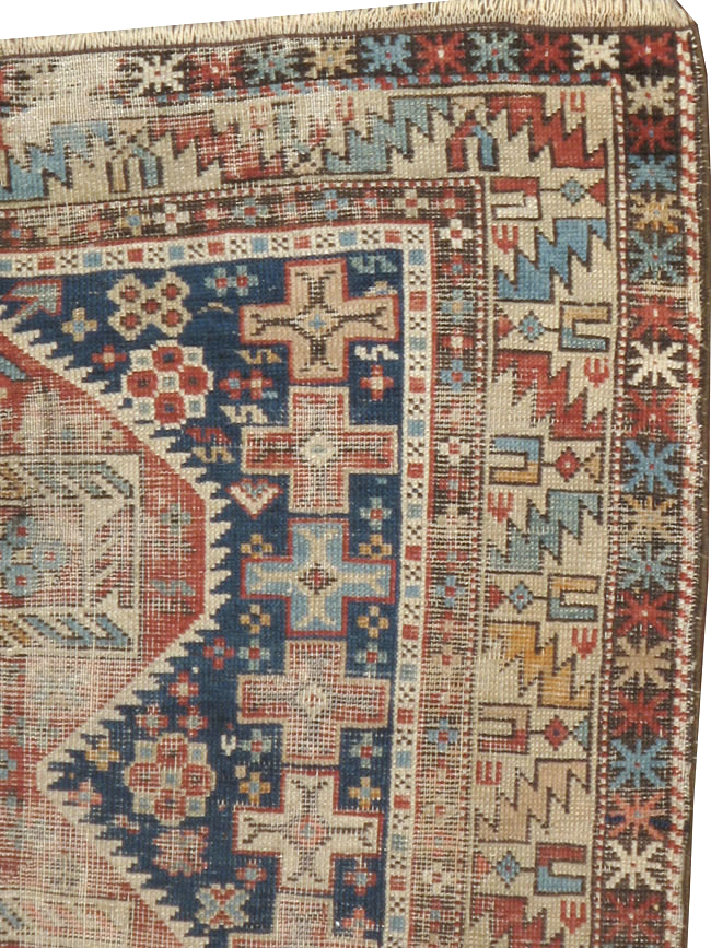 Antique Caucasian Kuba Distressed Rug, No.20859 - Galerie Shabab