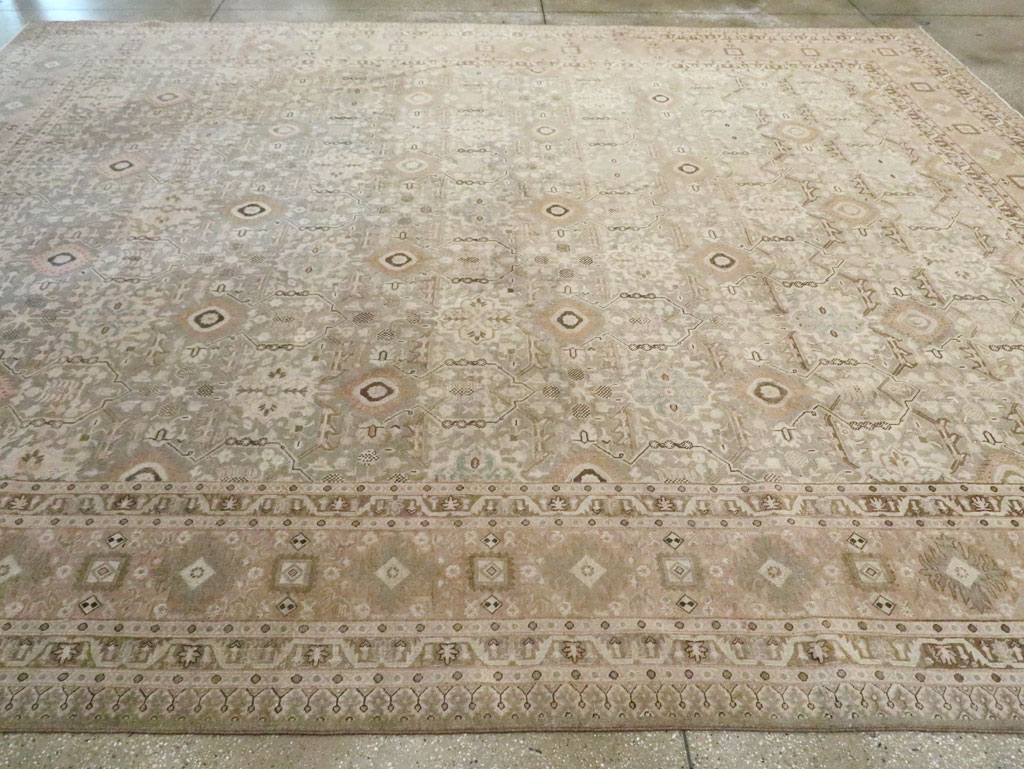 Vintage Persian Tabriz Large Room Size Carpet, No.20900 - Galerie Shabab