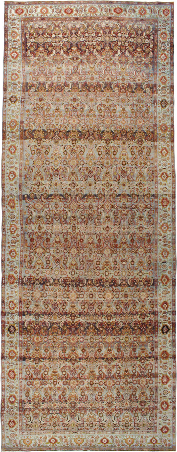 Vintage Persian Malayer Wide Gallery Runner, No.20911 - Galerie Shabab