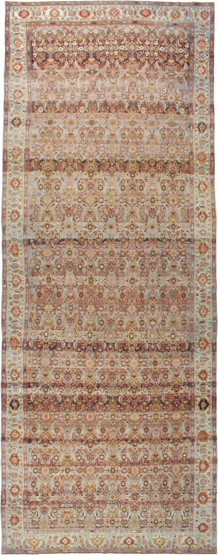 Vintage Persian Malayer Wide Gallery Runner, No.20911 - Galerie Shabab