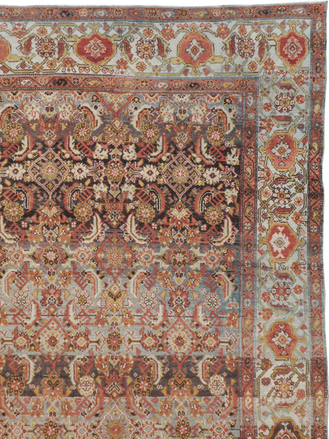 Vintage Persian Malayer Wide Gallery Runner, No.20911 - Galerie Shabab