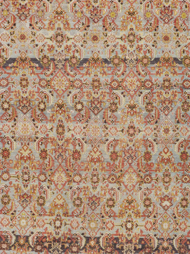 Vintage Persian Malayer Wide Gallery Runner, No.20911 - Galerie Shabab