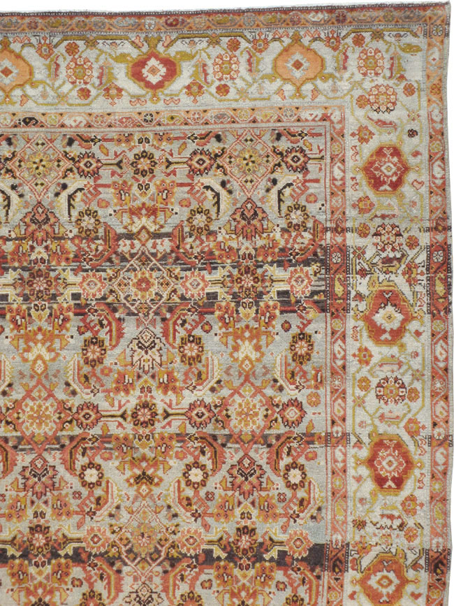 Vintage Persian Malayer Wide Gallery Runner, No.20911 - Galerie Shabab