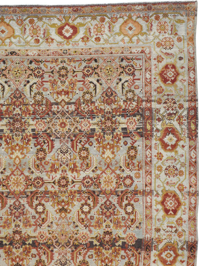 Vintage Persian Malayer Wide Gallery Runner, No.20911 - Galerie Shabab