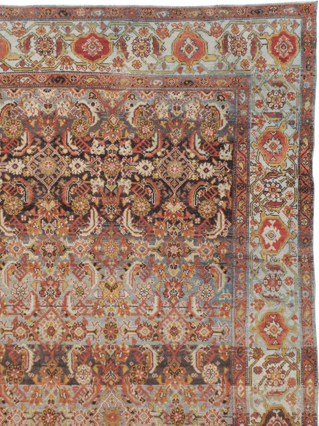 Vintage Persian Malayer Wide Gallery Runner, No.20911 - Galerie Shabab