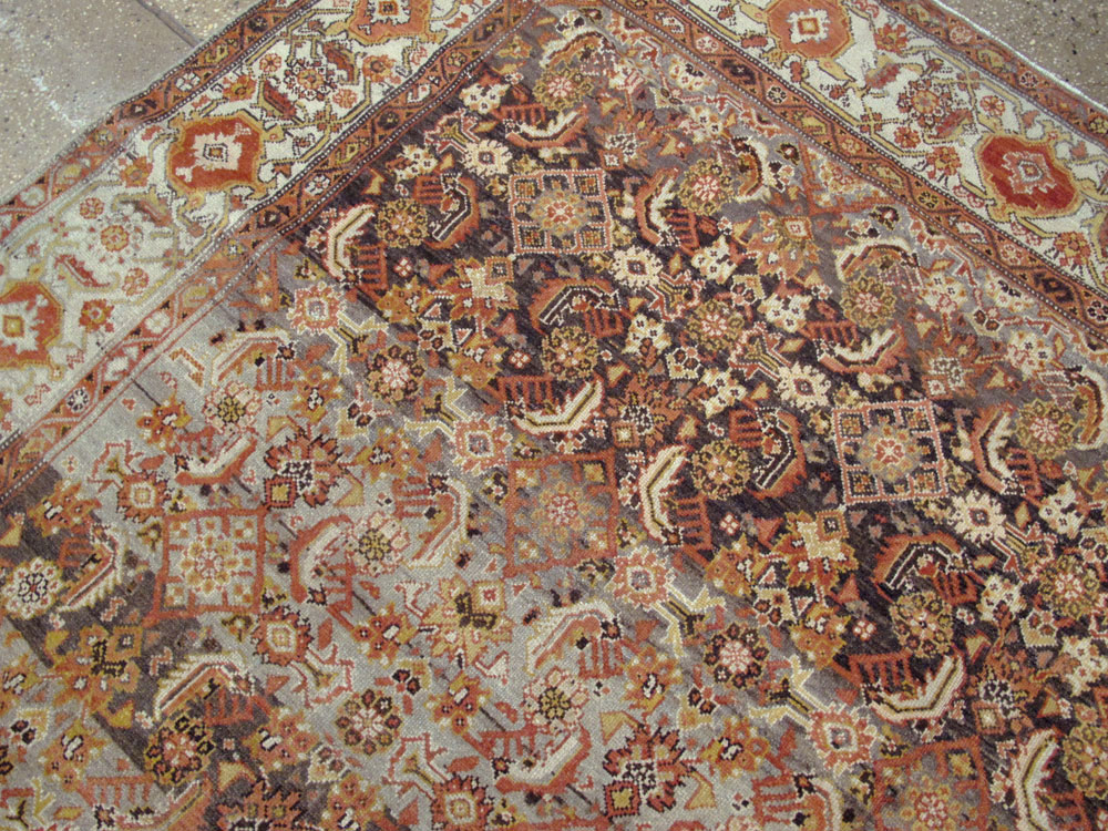 Vintage Persian Malayer Wide Gallery Runner, No.20911 - Galerie Shabab