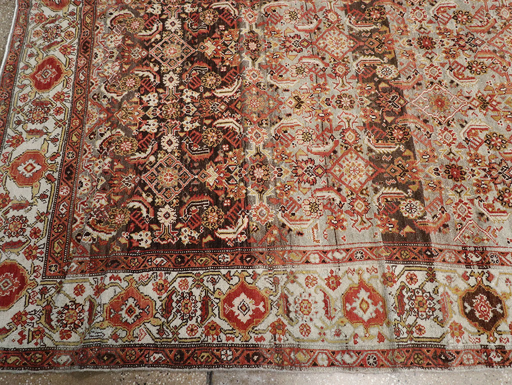 Vintage Persian Malayer Wide Gallery Runner, No.20911 - Galerie Shabab