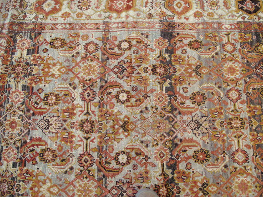 Vintage Persian Malayer Wide Gallery Runner, No.20911 - Galerie Shabab