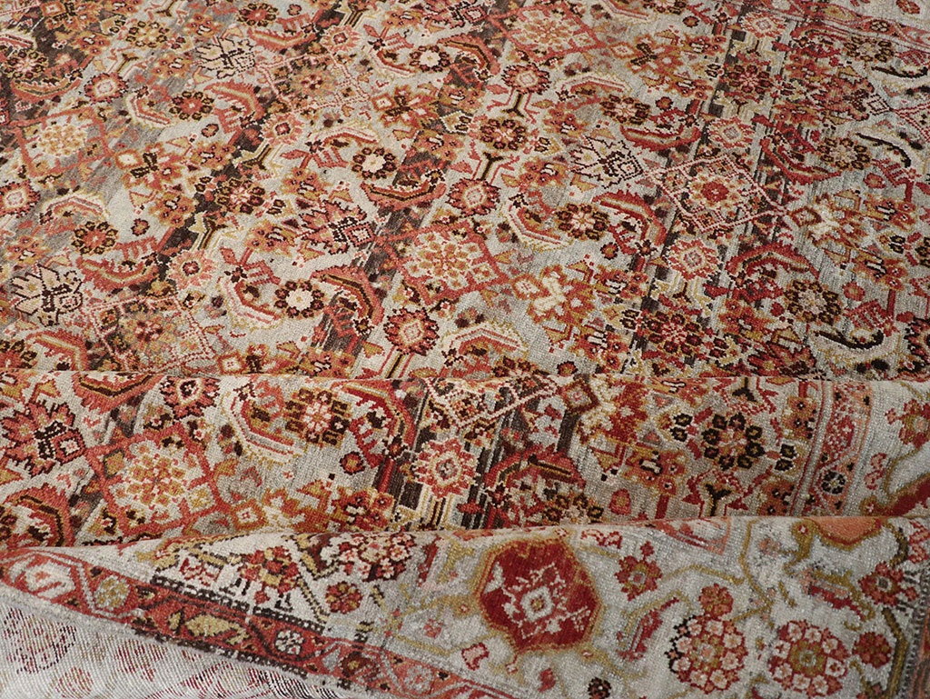Vintage Persian Malayer Wide Gallery Runner, No.20911 - Galerie Shabab