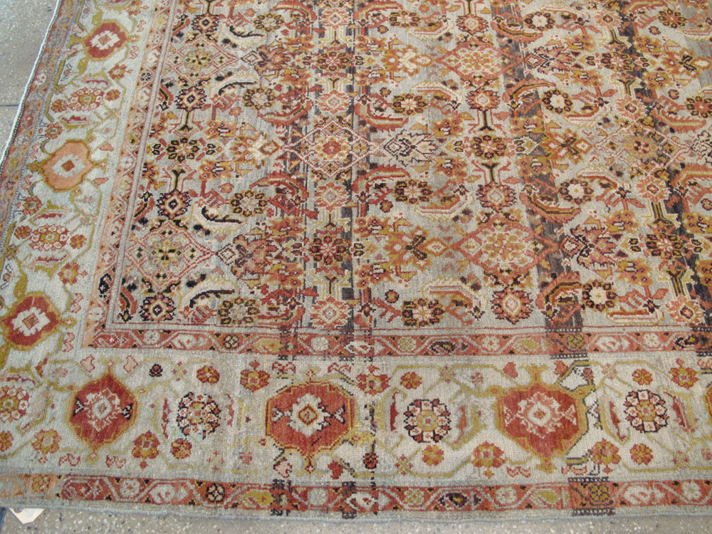 Vintage Persian Malayer Wide Gallery Runner, No.20911 - Galerie Shabab