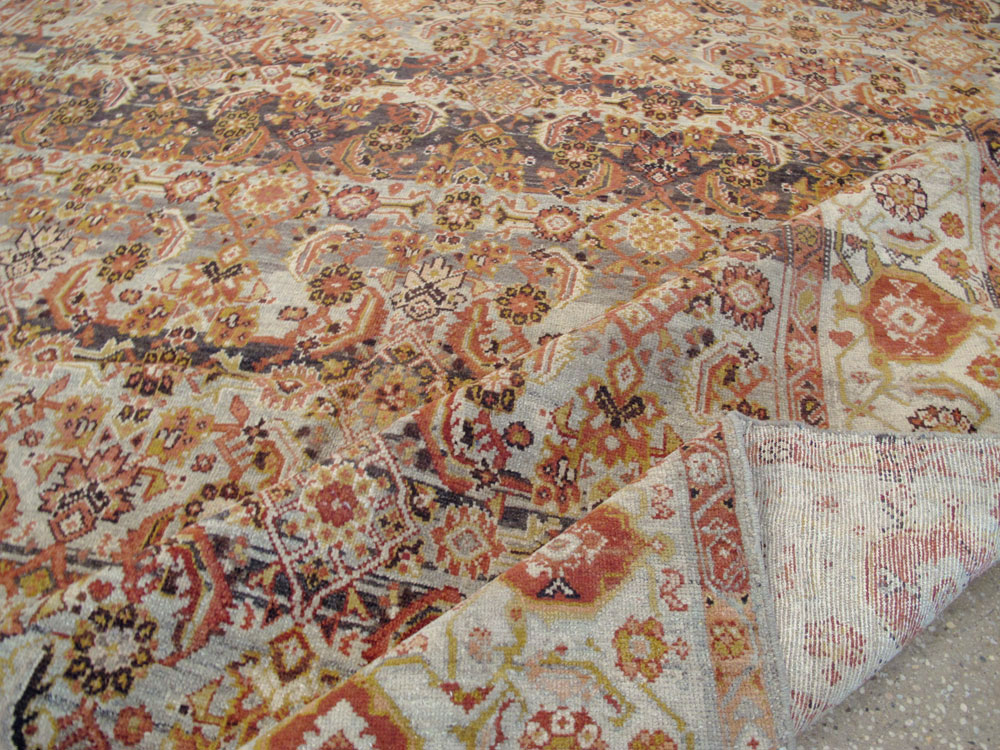 Vintage Persian Malayer Wide Gallery Runner, No.20911 - Galerie Shabab