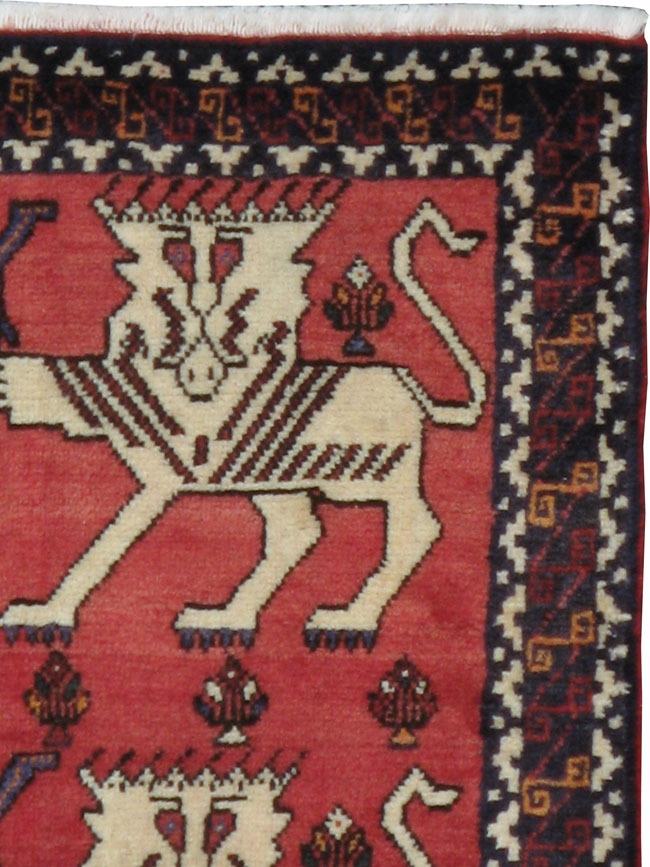 Vintage Persian Shiraz Pictorial Rug (Pair: 2 of 2), No.20914 - Galerie Shabab