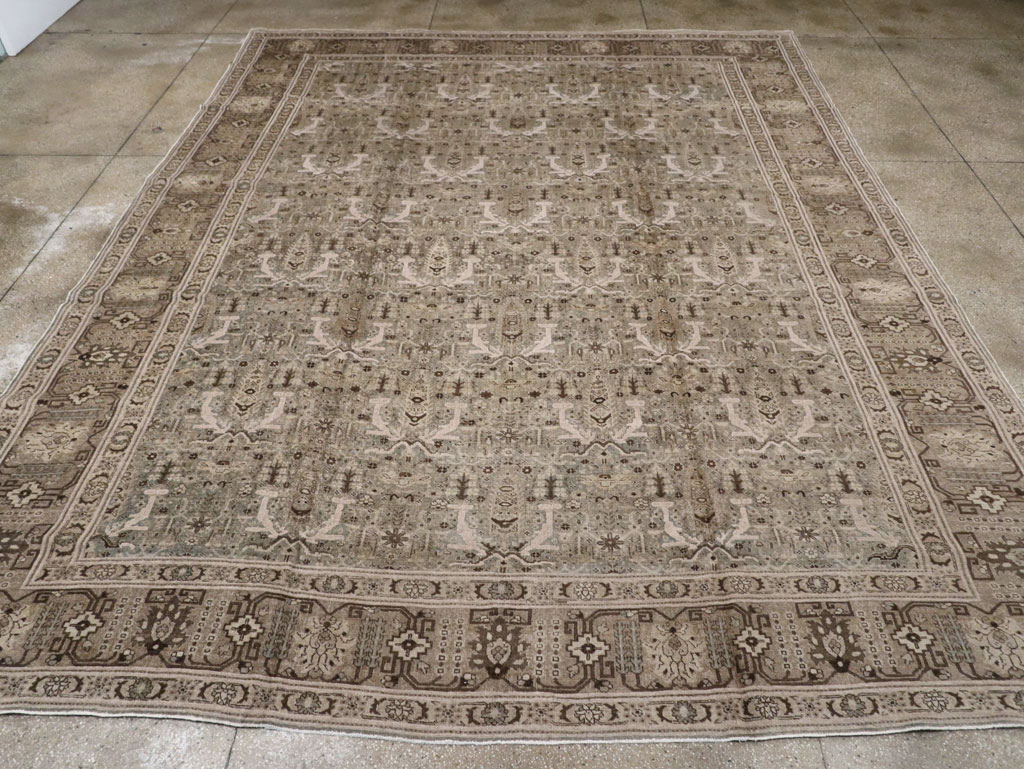 Antique Persian Tabriz Large Room Size Carpet, No.20921 - Galerie Shabab