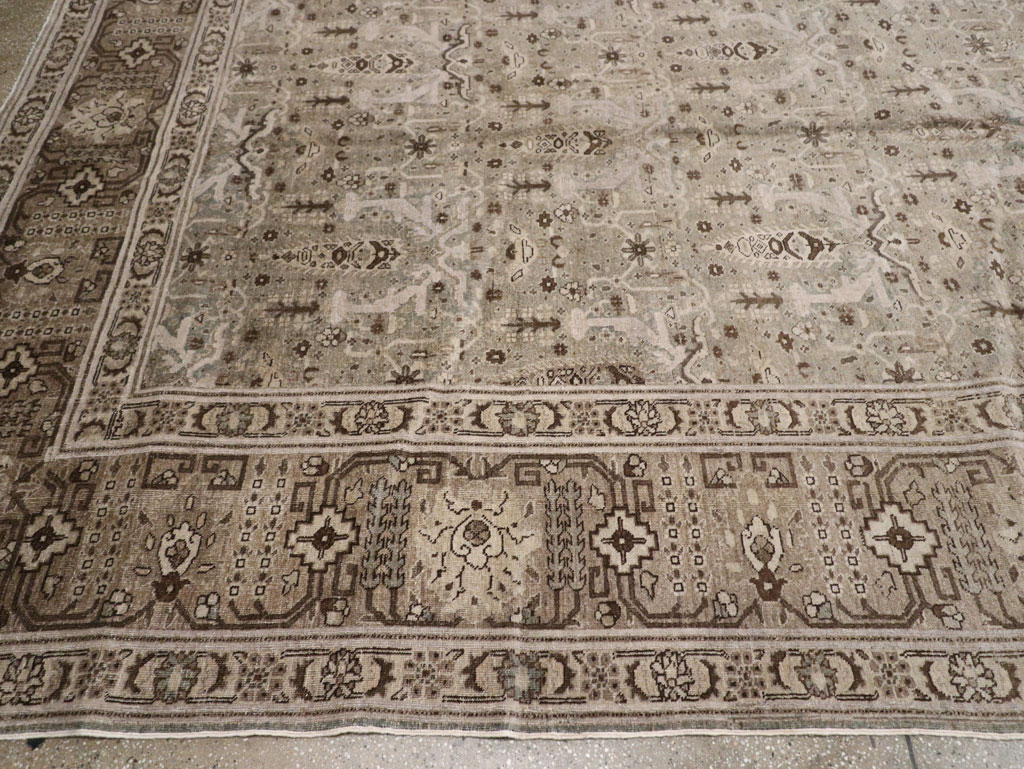 Antique Persian Tabriz Large Room Size Carpet, No.20921 - Galerie Shabab