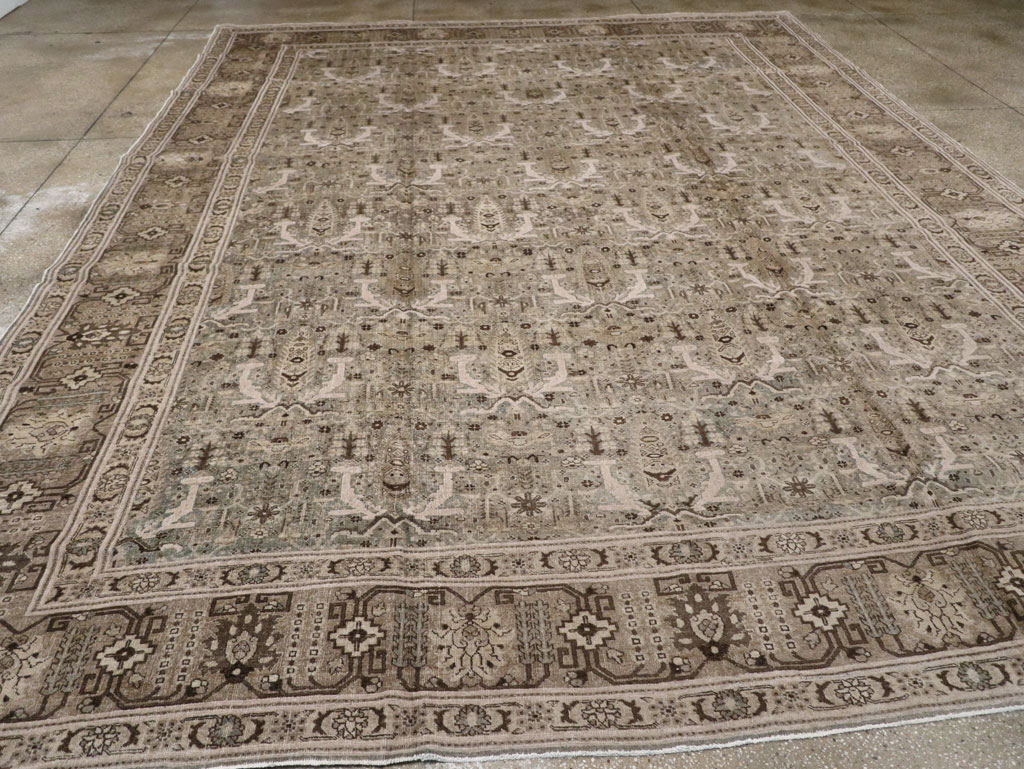 Antique Persian Tabriz Large Room Size Carpet, No.20921 - Galerie Shabab