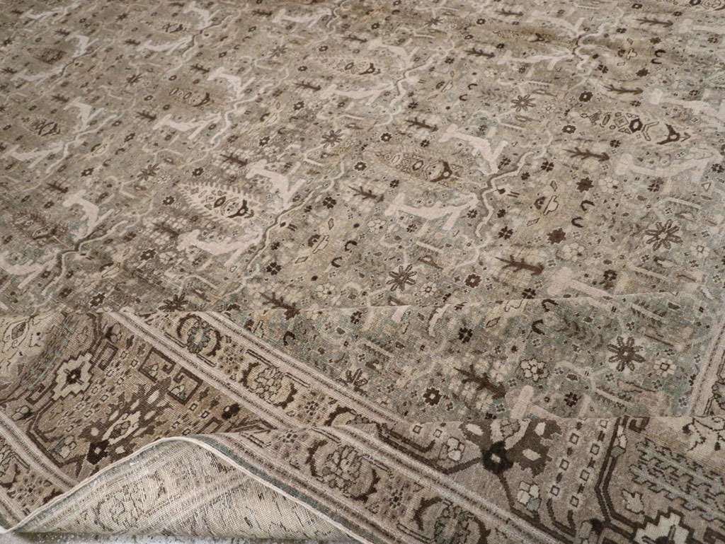 Antique Persian Tabriz Large Room Size Carpet, No.20921 - Galerie Shabab