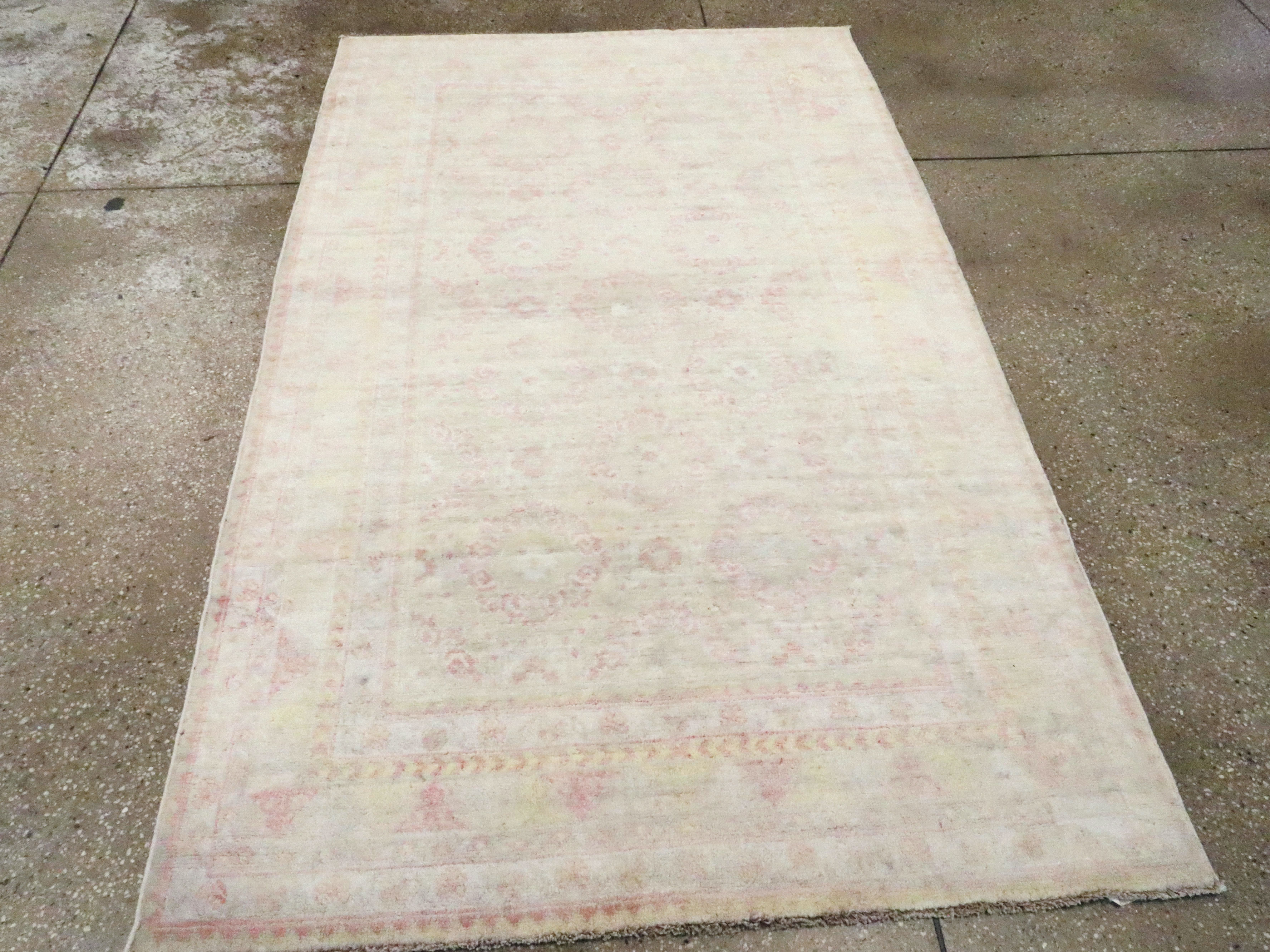 Vintage Indian Cotton Agra Rug, No.20944 - Galerie Shabab
