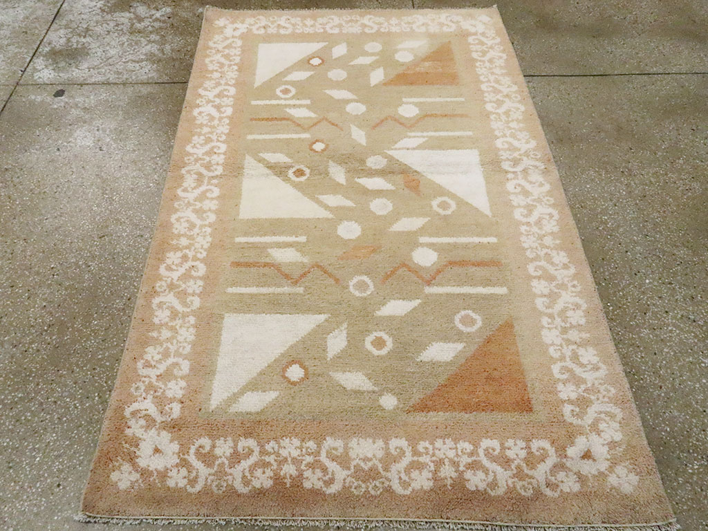 Vintage Indian Cotton Agra Rug, No.20950 - Galerie Shabab