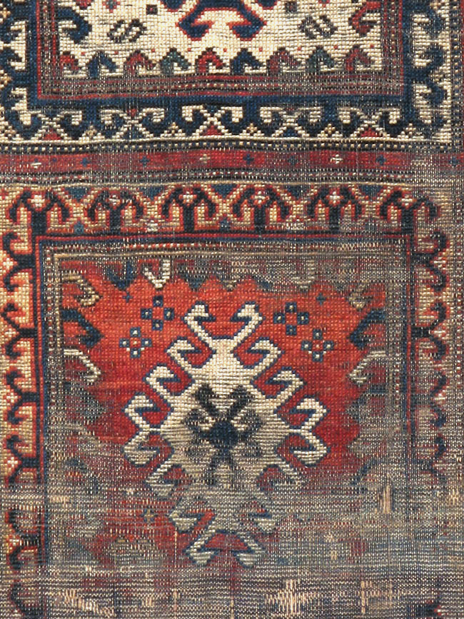Antique Caucasian Kazak Distressed Rug, No.20954 - Galerie Shabab