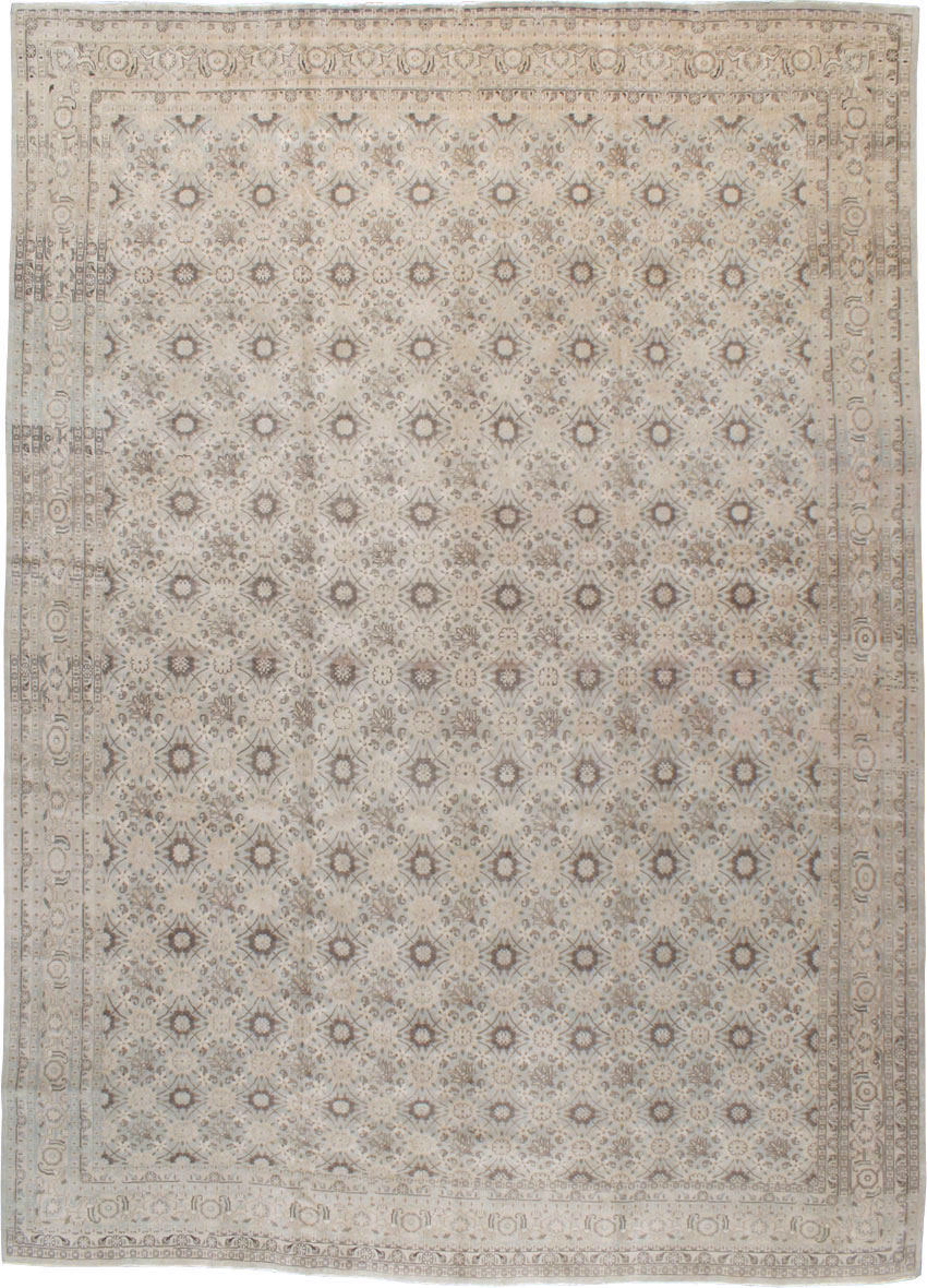 Vintage Persian Mashad Carpet, No.20975 - Galerie Shabab