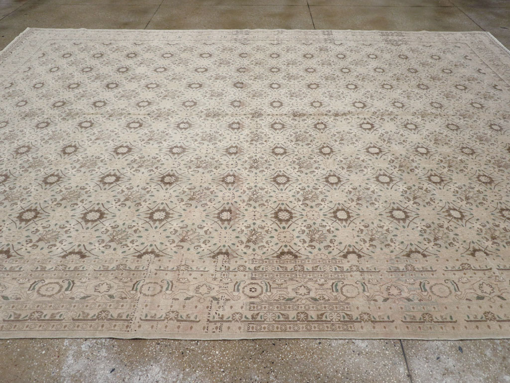 Vintage Persian Mashad Carpet, No.20975 - Galerie Shabab