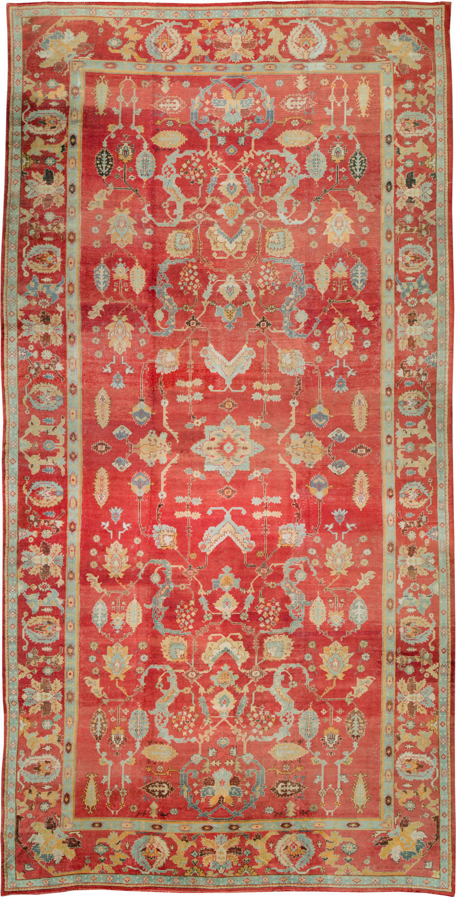 Antique Turkish Oushak Carpet, No.20984 - Galerie Shabab