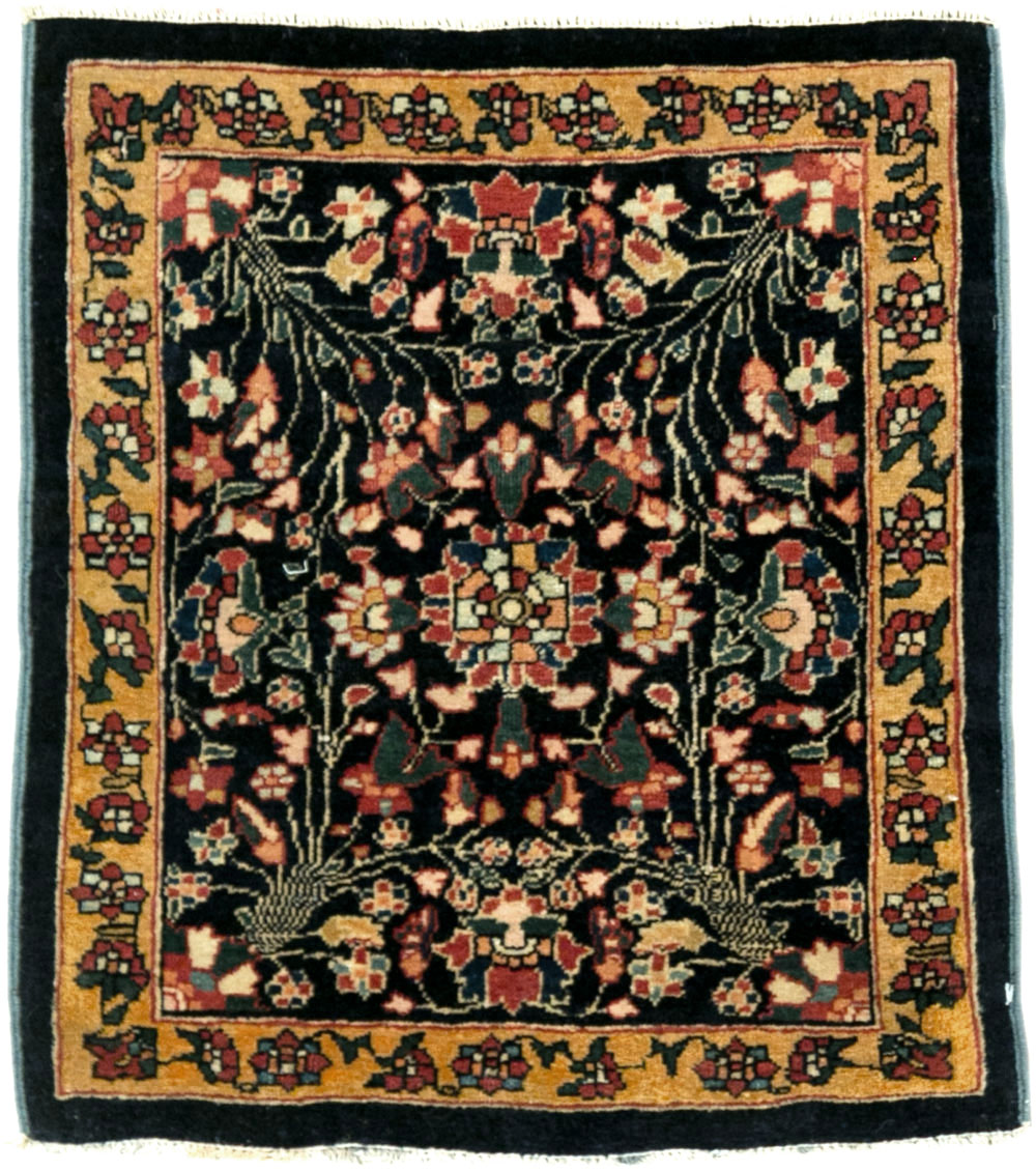Antique Persian Sarouk Fereghan Square Throw Rug (Pair: 2 of 2), No.21009 - Galerie Shabab