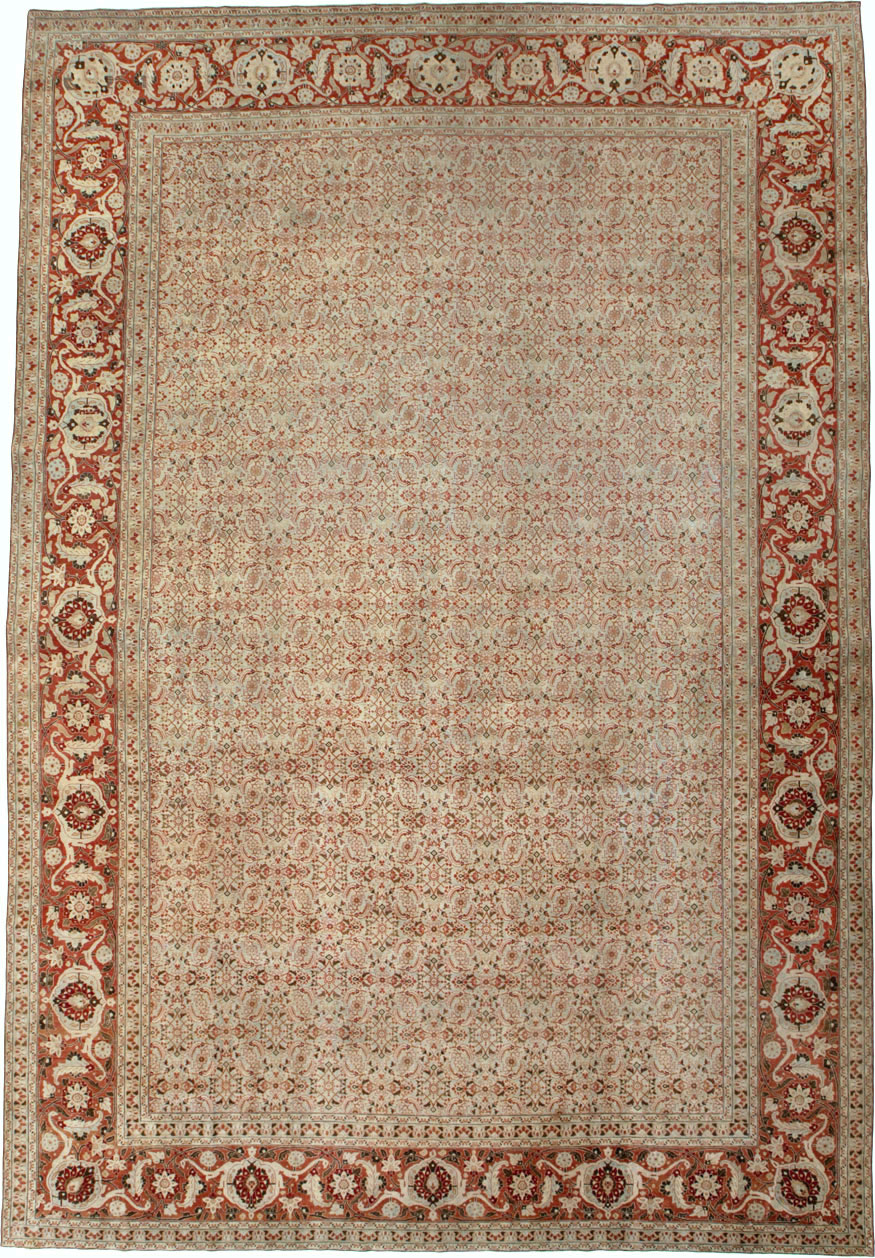 Antique Persian Tabriz Carpet, No.21012 - Galerie Shabab