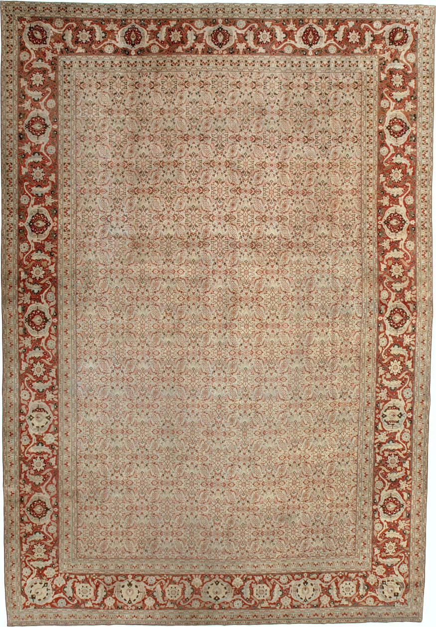 Antique Persian Tabriz Carpet, No.21012 - Galerie Shabab