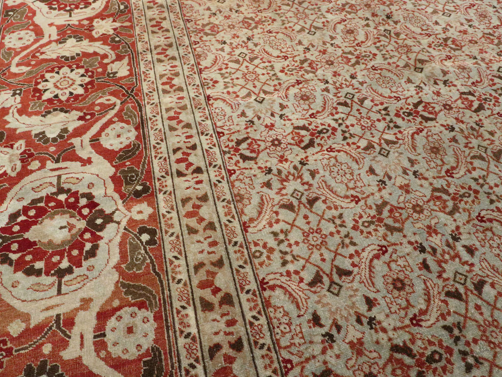 Antique Persian Tabriz Carpet, No.21012 - Galerie Shabab