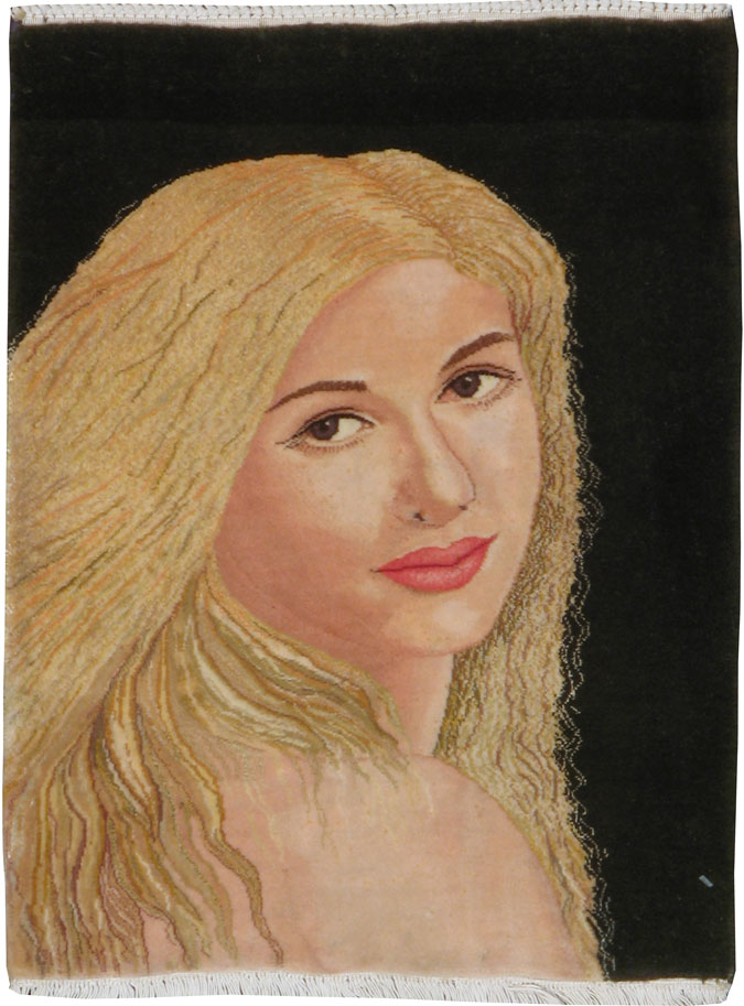 Vintage Persian Tabriz Pictorial Rug, No.21016 - Galerie Shabab