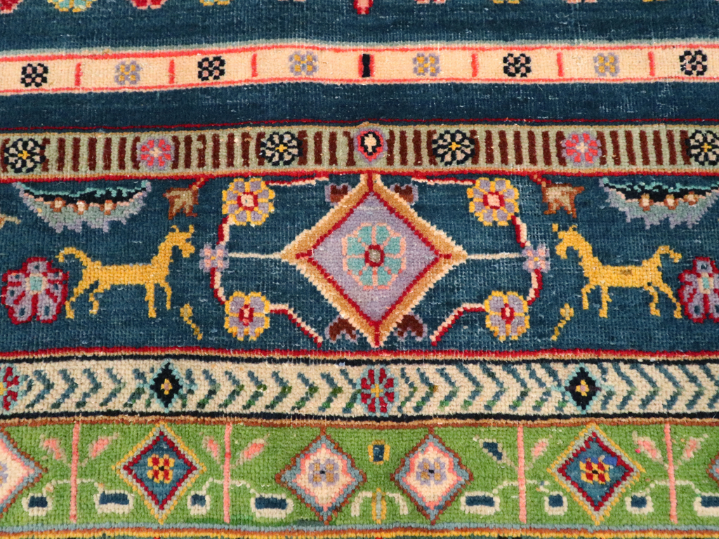 Vintage Persian Tabriz Pictorial Rug, No.21019 - Galerie Shabab