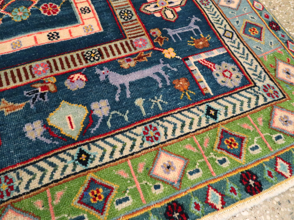 Vintage Persian Tabriz Pictorial Rug, No.21019 - Galerie Shabab