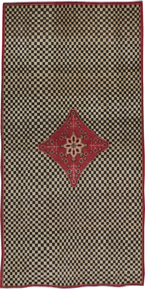 Vintage Persian Kashan Deco Carpet, No.21023 - Galerie Shabab