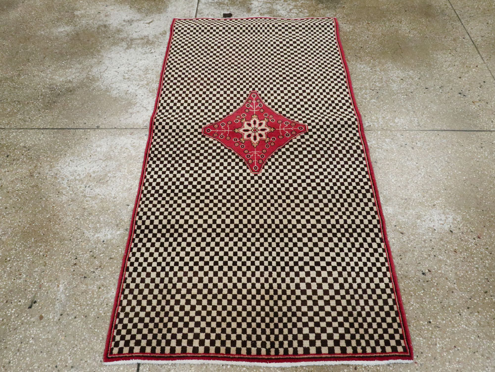 Vintage Persian Kashan Deco Carpet, No.21023 - Galerie Shabab