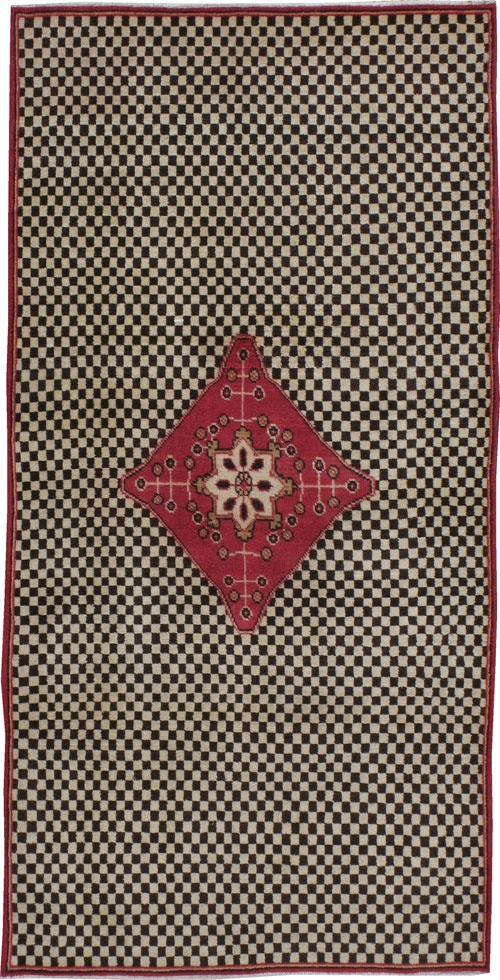 Vintage Persian Kashan Deco Carpet, No.21024 - Galerie Shabab