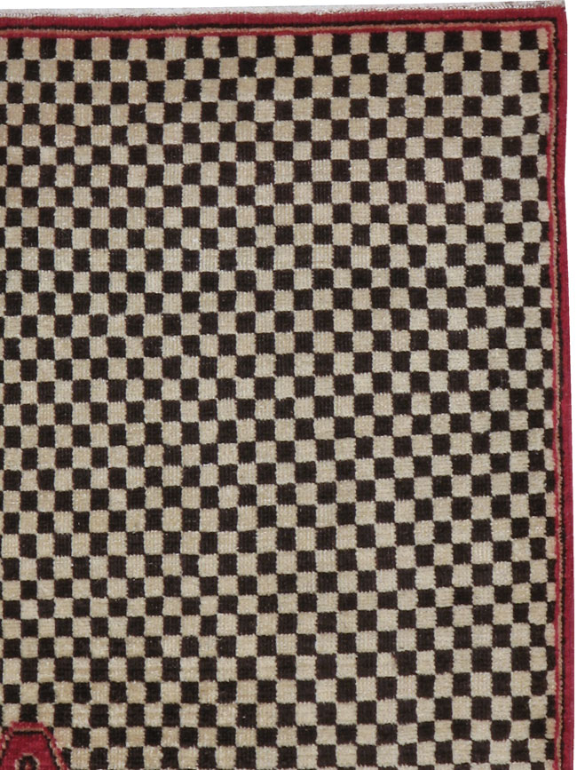 Vintage Persian Kashan Deco Carpet, No.21024 - Galerie Shabab