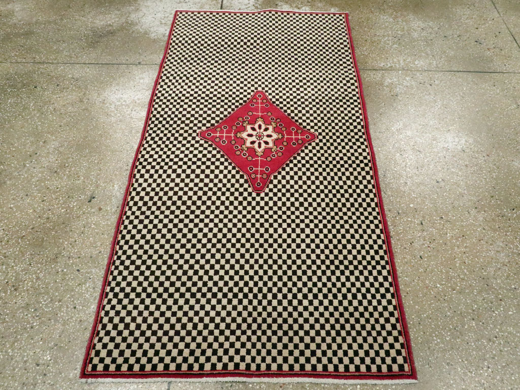 Vintage Persian Kashan Deco Carpet, No.21024 - Galerie Shabab
