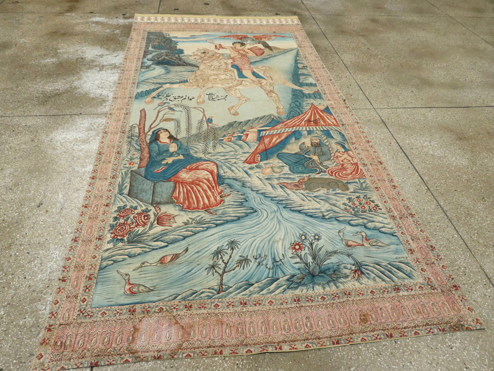 Vintage Persian Pictorial Textile, No.21049 - Galerie Shabab