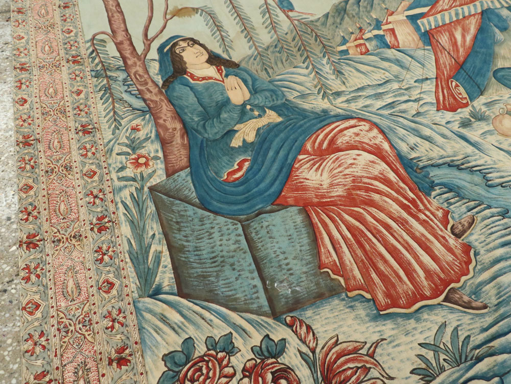 Vintage Persian Pictorial Textile, No.21049 - Galerie Shabab