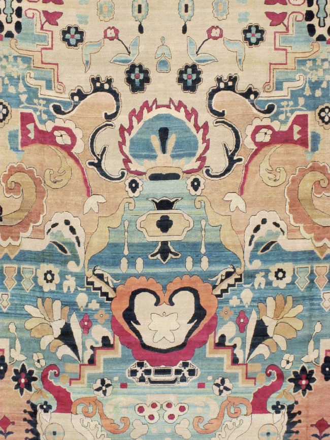 Antique Persian Lavar Kerman Large Room Size Carpet, No.21058 - Galerie Shabab