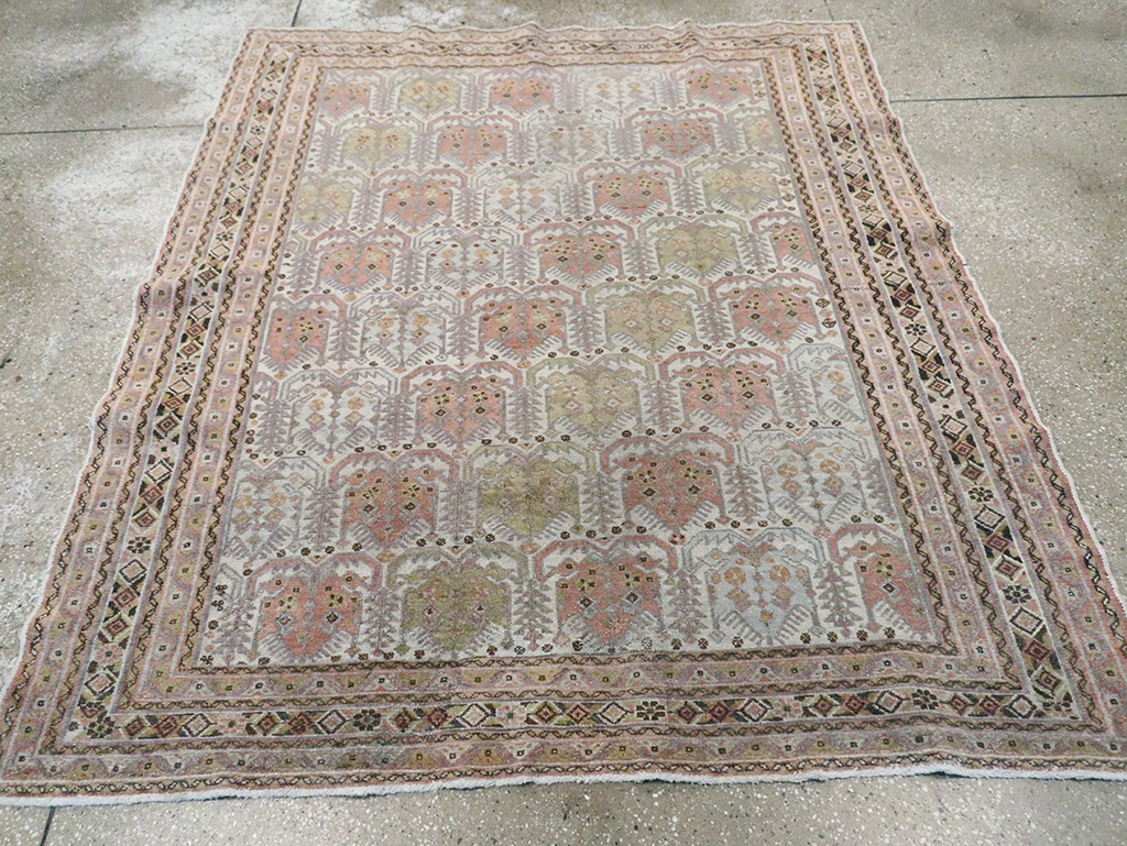 Antique Persian Afshar Square Accent Rug, No.21078 - Galerie Shabab