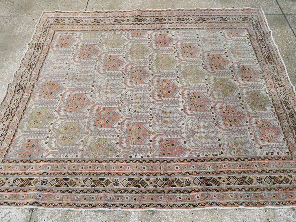 Antique Persian Afshar Square Accent Rug, No.21078 - Galerie Shabab