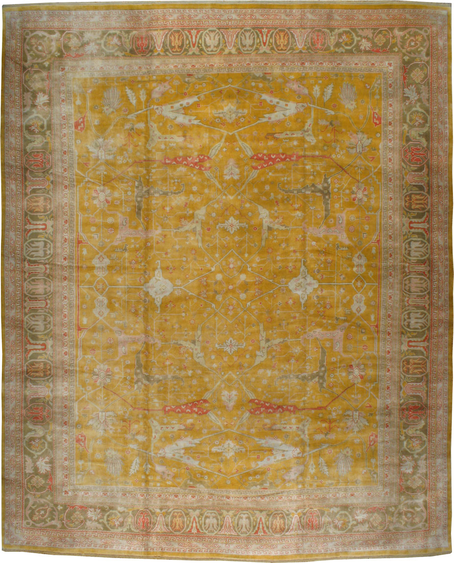 Antique Oushak Carpet, No.21100 - Galerie Shabab