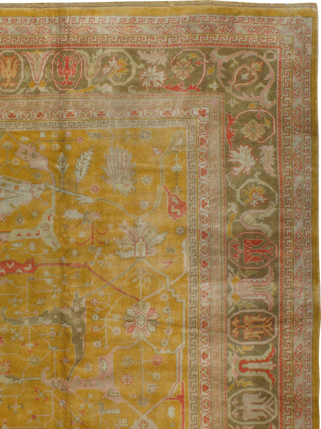 Antique Oushak Carpet, No.21100 - Galerie Shabab