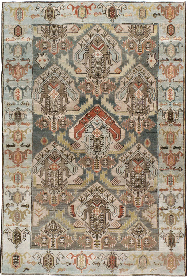Vintage Persian Malayer Accent Rug, No.21117 - Galerie Shabab