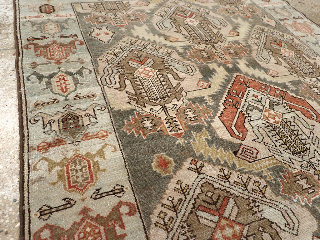 Vintage Persian Malayer Accent Rug, No.21117 - Galerie Shabab