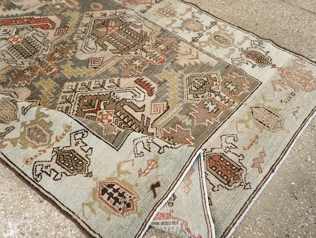 Vintage Persian Malayer Accent Rug, No.21117 - Galerie Shabab