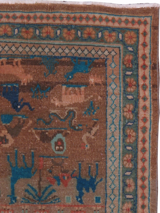 Vintage Persian Hamadan Pictorial Rug, No.21126 - Galerie Shabab