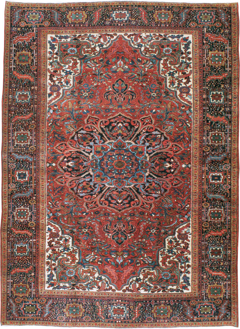 Vintage Persian Heriz Carpet, No.21148 - Galerie Shabab